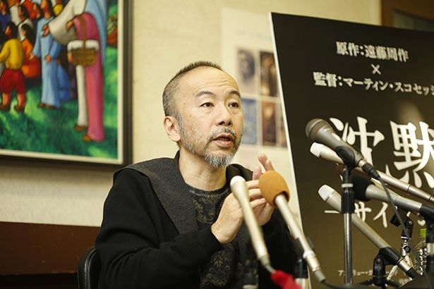塚本が日本二十六聖人記念館で記者会見を行った